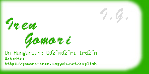 iren gomori business card